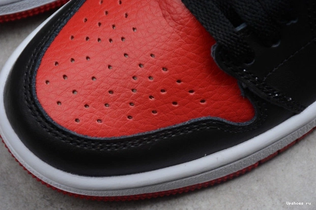 High Kids 555088  Black Bred Jordan OG Air Red Retro 001 1 Banned 0810